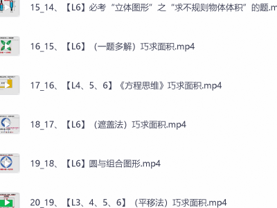 范老师小学数学几何思维课｜900节动画教程（小学1-6年级思维训练+几何思维提升+视频资源分享）